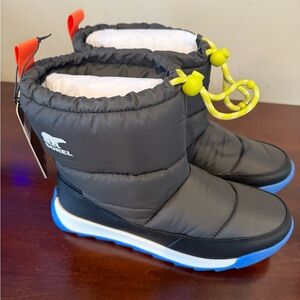 Sorel Kids' Black and Yellow Winter Boots